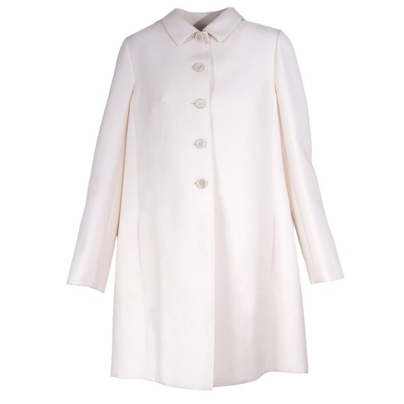 Valentino Button Cape - Ivory - Picture 1 of 4